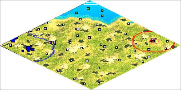 To jest mapa w przypadku ataku z lądu od wschodu - France | The Entire World | Rise of Nations - Rise of Nations - poradnik do gry