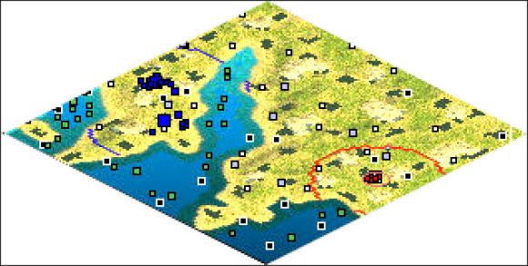 To jest mapa w przypadku ataku z Grecji (odwrócenie mapy ilustrującej atakowanie Grecji przez Rzym) - Italy | The Entire World | Rise of Nations - Rise of Nations - poradnik do gry
