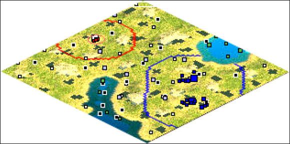 Czasem jest to mapa z akwenami wodnymi (jak na przykładzie) a czasem bez - Persia | The Entire World | Rise of Nations - Rise of Nations - poradnik do gry