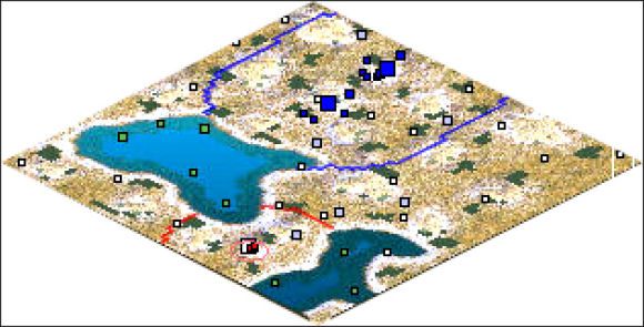 Czasem komputer zaszaleje i wygeneruje mapę z elementami, które można wykorzystać planując działania wojenne - Russia | The Entire World | Rise of Nations - Rise of Nations - poradnik do gry