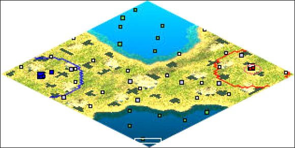 To jest mapa w przypadku ataku z Francji (odwrócenie sytuacji z mapy obrazującej atak Hiszpanów na Francję) - Spain | The Entire World | Rise of Nations - Rise of Nations - poradnik do gry