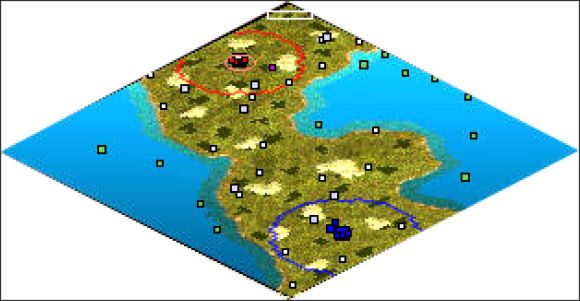 To jest mapa z gatunku tych, na których trzeba wykorzystać ukształtowanie terenu - Yucatan | The Entire World | Rise of Nations - Rise of Nations - poradnik do gry