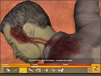 Kliknij teraz na znajdującą się bliżej dolnej części ekranu podeszwę buta, tak aby gra mogła w tym miejscu dokonać zbliżenia - część 1 | Krak czy Jack | CSI Kryminalne Zagadki Miami - CSI: Kryminalne Zagadki Miami - poradnik do gry