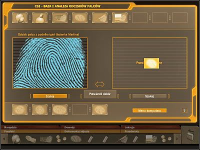 Wybierz teraz czwartą opcję menu, czyli DNA - część 8 | Udar słoneczny | CSI Kryminalne Zagadki Miami - CSI: Kryminalne Zagadki Miami - poradnik do gry