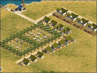 Inny sposób to po prostu utworzenie zagrody za pomocą pojedynczego muru - Rolnictwo | Gospodarka w Zeus Pan Olimpu - Zeus: Pan Olimpu - poradnik do gry