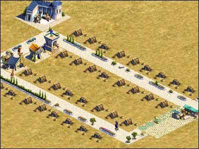 Aby rozbudować szałasy do poziomu 16-osobowych chałup, musimy dostarczyć mieszkańcom żywności - Osiedla mieszkalne | Społeczeństwo w Zeus Pan Olimpu - Zeus: Pan Olimpu - poradnik do gry