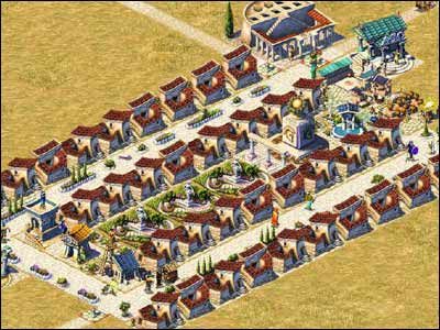 Aby domostwa ewoluowały do poziomu 48-osobowych willi, musimy dostarczyć mieszkańcom oliwy - Osiedla mieszkalne | Społeczeństwo w Zeus Pan Olimpu - Zeus: Pan Olimpu - poradnik do gry