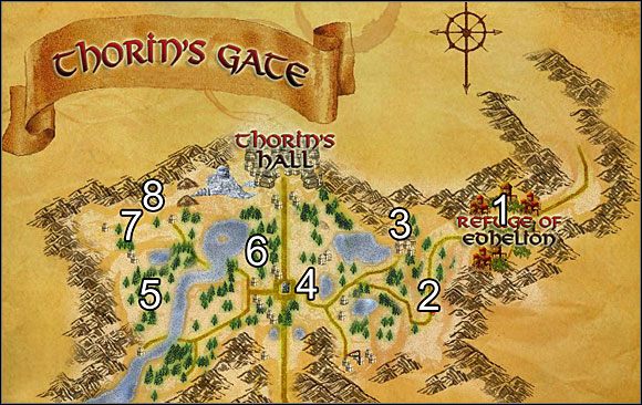 1 - Refuge of Edhelion - Thorins Gate - mapa | Elfy w The Lord of the Rings Online: Shadows of Angmar - The Lord of the Rings Online: Shadows of Angmar - Pierwsze kroki - poradnik do gry