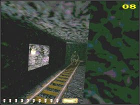 Skoncentruj wzrok na korytarzu skręcającym w lewo, tuż za święcącym symbolem Młotowców - BRAKE FROM CRAGSCLEFT PRISON (2) | MISJA 2 | Thief The Dark Project - Thief: The Dark Project - poradnik do gry