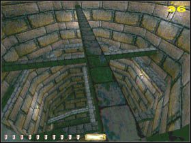 Jak wspomniałem, zaraz po znalezieniu się na wyższym poziomie sal zobaczysz naprzeciwko wysoką drabinę - DOWN IN THE BONEHOARD (4) | MISJA 3 | Thief The Dark Project - Thief: The Dark Project - poradnik do gry