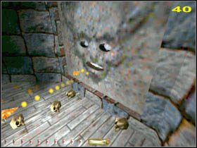 Jeżeli wejdziesz na najwyższy kamienny okrąglak, dojdziesz do pokoju pełnego kościotrupów - DOWN IN THE BONEHOARD (4) | MISJA 3 | Thief The Dark Project - Thief: The Dark Project - poradnik do gry