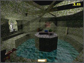 Wskocz na wysepkę pośrodku, zabierz święconą wodę i leczącą miksturę - THE HAUNTED CATHEDRAL (2) | MISJA 6 | Thief The Dark Project - Thief: The Dark Project - poradnik do gry