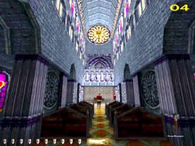 Na ołtarzu znajduje się relikwia, jednak jest pilnie strzeżona przez dwóch strażników, pozbądź się ich za pomocą gazowej strzały lub miny i zabierz ją (150 ) - UNDERCOVER (1) | MISJA 8 | Thief The Dark Project - Thief: The Dark Project - poradnik do gry