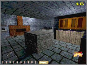 Przy wejściu do kuchni znajdują się schody prowadzące na górę (drzwi na wschodzie zawiodą Cię na tereny klasztorne) - RETURN TO THE CATHEDRAL (2) | MISJA 9 | Thief The Dark Project - Thief: The Dark Project - poradnik do gry