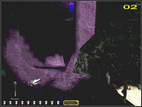 Parę kroków dalej natkniesz się na trzeci purpurowy tunel po prawej - INTO THE MAW OF CHAOS (1) | MISJA 11 | Thief The Dark Project - Thief: The Dark Project - poradnik do gry