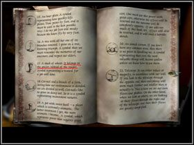 Jeśli uważnie czytałeś książkę w sypialni, to powinieneś skojarzyć, że są to wyjęte z niej cytaty - No Mans Land - Dom Nikifora (1) | Rozdział I | The Sacred Rings - The Sacred Rings - poradnik do gry