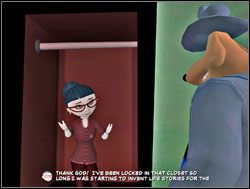 Sam otworzył dziwnie poruszającą się szafę - Zapomniane gwiazdy telewizyjne | I. Culture Shock | Sam & Max Sezon 1 - Sam & Max: Sezon 1 - poradnik do gry