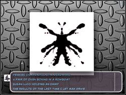 Pierwszy test sprawdzał, czy poddana mu osoba ma obsesję na jakimś punkcie - Psychoanaliza na zamówienie | I. Culture Shock | Sam & Max Sezon 1 - Sam & Max: Sezon 1 - poradnik do gry