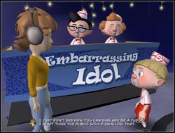 Sędziowie jednak wydawali się zadowoleni - Gwiazdy małego ekranu, część III - Żenujący idol (wstęp) | II. Situation Comedy - Sam & Max: Sezon 1 - poradnik do gry