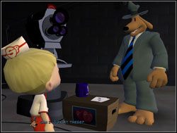 Widząc, że chwilowo niczego tu nie zdziałają, detektywi postanowili opuścić pomieszczenie - Gwiazdy małego ekranu, część III - Żenujący idol (wstęp) | II. Situation Comedy - Sam & Max: Sezon 1 - poradnik do gry