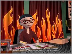 Podczas rozmowy stało się jasne, że pomimo posiadania odpowiedniego sprzętu nowy numer gazety nie może ukazać się bez chwytliwego tematu na okładce - Tabloidowa sława | II. Situation Comedy | Sam & Max Sezon 1 - Sam & Max: Sezon 1 - poradnik do gry