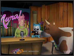 Kiedy bohaterowie weszli do środka, Myra właśnie kończyła odpytywać swojego ostatniego gościa, dobrze już znaną detektywom gwiazdę sitcomu, krowę - Gwiazdy małego ekranu, część VI - Spotkanie z Myrą talk show | II. Situation Comedy - Sam & Max: Sezon 1 - poradnik do gry