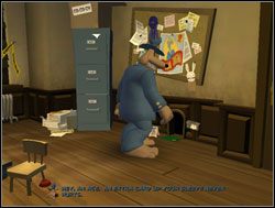 Przed opuszczeniem biura Sam podniósł z podłogi asa pik, następnie zasiadł za kierownicą zaparkowanego w pobliżu samochodu, poczekał na Maksa i ruszył do kasyna - Wyprawa do kasyna i oszukanie oszusta | III. The Mole, the Mob and the Meatball - Sam & Max: Sezon 1 - poradnik do gry