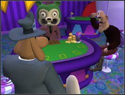 Śmiejąc się pod nosem ze swego szatańskiego planu, Sam podszedł do stolika - Wyprawa do kasyna i oszukanie oszusta | III. The Mole, the Mob and the Meatball - Sam & Max: Sezon 1 - poradnik do gry