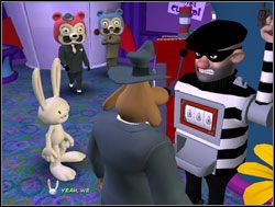 Detektyw postanowił spróbować szczęścia przy kolejnym automacie - Wyprawa do kasyna i oszukanie oszusta | III. The Mole, the Mob and the Meatball - Sam & Max: Sezon 1 - poradnik do gry