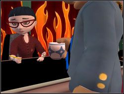 Niestety nie zgodziła się - nawet nie chciała słyszeć o pozorowaniu własnej śmierci - Trzy próby, czyli jak zostać mafiosem | III. The Mole, the Mob and the Meatball - Sam & Max: Sezon 1 - poradnik do gry