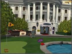 Wejście przez frontowe drzwi raczej nie wchodziło w rachubę, przynajmniej tak długo, jak będzie pilnował go strażnik - Jak dotrzeć do prezydenta? | IV. Abe Lincoln Must Die | Sam & Max Sezon 1 - Sam & Max: Sezon 1 - poradnik do gry