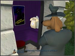 Podszedł do pobliskiego aparatu telefonicznego i zapamiętał jego numer, następnie udał się w pobliże sadzawki i podniósł rękawicę bokserską - Jak dotrzeć do prezydenta? | IV. Abe Lincoln Must Die | Sam & Max Sezon 1 - Sam & Max: Sezon 1 - poradnik do gry