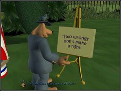 Tu cię mam, bratku - pomyślał detektyw, podchodząc do tablicy - Kampania wyborcza i niedoszła randka z Lincolnem | IV. Abe Lincoln Must Die - Sam & Max: Sezon 1 - poradnik do gry