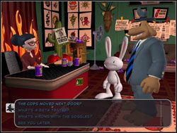 Okazało się, że w międzyczasie Sybil została beta testerką oprogramowania - Gogle VR | V. Reality 2.0 | Sam & Max Sezon 1 - Sam & Max: Sezon 1 - poradnik do gry