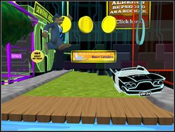 Bohaterowie wyszli na zewnątrz, a następnie korzystając z niezwykłej lekkości zebrali wiszące w powietrzu trzy monety - Pięć złotych monet | V. Reality 2.0 | Sam & Max Sezon 1 - Sam & Max: Sezon 1 - poradnik do gry