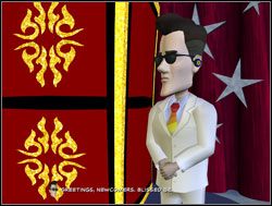 Zapytany o możliwość wejścia do środka odpowiedział, że mogą to zrobić tylko adepci pryzmatologii, którzy osiągnęli odpowiednie wewnętrzne spectrum kolorów - Wejście do kopuły | VI. Bright Side of the Moon | Sam & Max Sezon 1 - Sam & Max: Sezon 1 - poradnik do gry