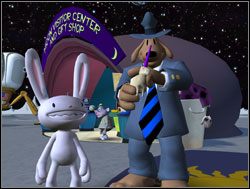 Sam poprosił ochroniarza o sprawdzenie go pod tym względem - Wejście do kopuły | VI. Bright Side of the Moon | Sam & Max Sezon 1 - Sam & Max: Sezon 1 - poradnik do gry