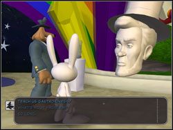 Rozmowa była prosta, ponieważ Sam zdążył już dobrze poznać Sybil oraz jej gabinet - Magiczne talizmany | VI. Bright Side of the Moon | Sam & Max Sezon 1 - Sam & Max: Sezon 1 - poradnik do gry