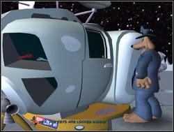 Detektyw wypróbował talizman gastrokinezy na Maksie, dzięki czemu odzyskał pudełko - Magiczne talizmany | VI. Bright Side of the Moon | Sam & Max Sezon 1 - Sam & Max: Sezon 1 - poradnik do gry