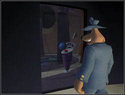 Dzięki talizmanowi, który dostali od komputerów, bohaterowie mogli spojrzeć do sąsiedniego pomieszczenia - Magiczne talizmany | VI. Bright Side of the Moon | Sam & Max Sezon 1 - Sam & Max: Sezon 1 - poradnik do gry