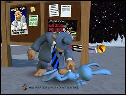 Po powrocie na Księżyc Sam podszedł do Leniwego Maksa - O trzech Maksów za dużo | VI. Bright Side of the Moon | Sam & Max Sezon 1 - Sam & Max: Sezon 1 - poradnik do gry