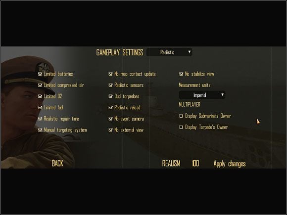Ustawienia parametrów gry. - Gameplay Settings | Pierwsze kroki w Silent Hunter 4 Wolves of the Pacific - Silent Hunter 4: Wolves of the Pacific - poradnik do gry