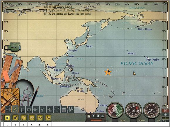 Stanowisko Map Nawigacyjnych. - Sekcja II - Panel Rozkazów - Navigation Map | Aparatura pokładowa - Silent Hunter 4: Wolves of the Pacific - poradnik do gry