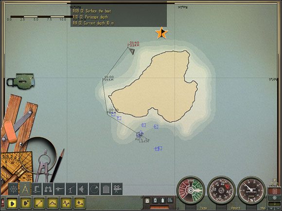 Procedura wyznaczania kursu przy pomocy Panelu Rozkazów - Navigation Training (2) | Submarine School w Silent Hunter 4 - Silent Hunter 4: Wolves of the Pacific - poradnik do gry