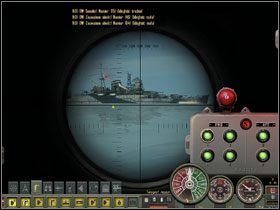 Wykorzystanie scrollem lub klawiszem Tab możliwości zbliżenia obrazu widocznego peryskopem - Torpedo Attack - Tryb swobodny w zanurzeniu | Submarine School w Silent Hunter 4 - Silent Hunter 4: Wolves of the Pacific - poradnik do gry