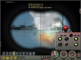 Torpeda uderzyła w cel. - Torpedo Attack - Tryb swobodny w wynurzeniu | Submarine School w Silent Hunter 4 - Silent Hunter 4: Wolves of the Pacific - poradnik do gry
