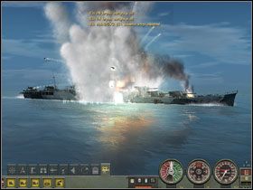 Czwarta torpeda uderzyła w cel - jednostka wroga została zniszczona. - Torpedo Attack - Tryb swobodny w wynurzeniu | Submarine School w Silent Hunter 4 - Silent Hunter 4: Wolves of the Pacific - poradnik do gry