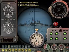 Wskazany przycisk Stopera podświetla się w kolorze złotym - Torpedo Attack - Tryb zaawansowany teoria (4) | Submarine School - Silent Hunter 4: Wolves of the Pacific - poradnik do gry