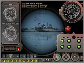 LPM myszki klikamy na końcu podświetlony na czerwono przycisk włączając Stan Utrzymania Pozycji na narzędziu PK. - Torpedo Attack - Tryb zaawansowany teoria (3) | Submarine School - Silent Hunter 4: Wolves of the Pacific - poradnik do gry