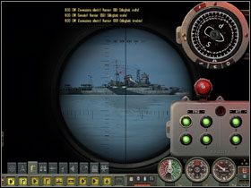 Przeciągamy tarczę Narzędzia Danych Ataku ustawiając żądaną wartość na wysokości indeksu w postaci pina umiejscowionego na godzinie 9 - Torpedo Attack - Tryb zaawansowany teoria (6) | Submarine School - Silent Hunter 4: Wolves of the Pacific - poradnik do gry